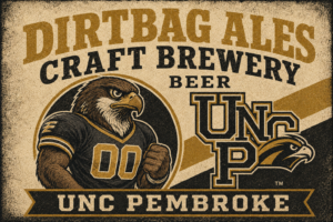 Dirtbag Ales Craft Brewery UNCP Vintage-Style Eagle Bear Wall Art