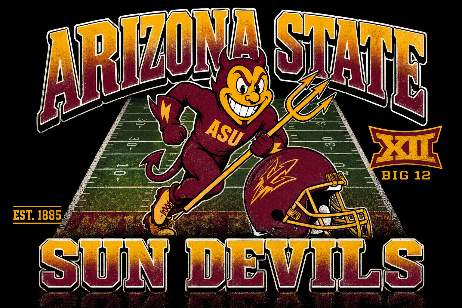 Arizona State Sun Devils Football Graphic Print