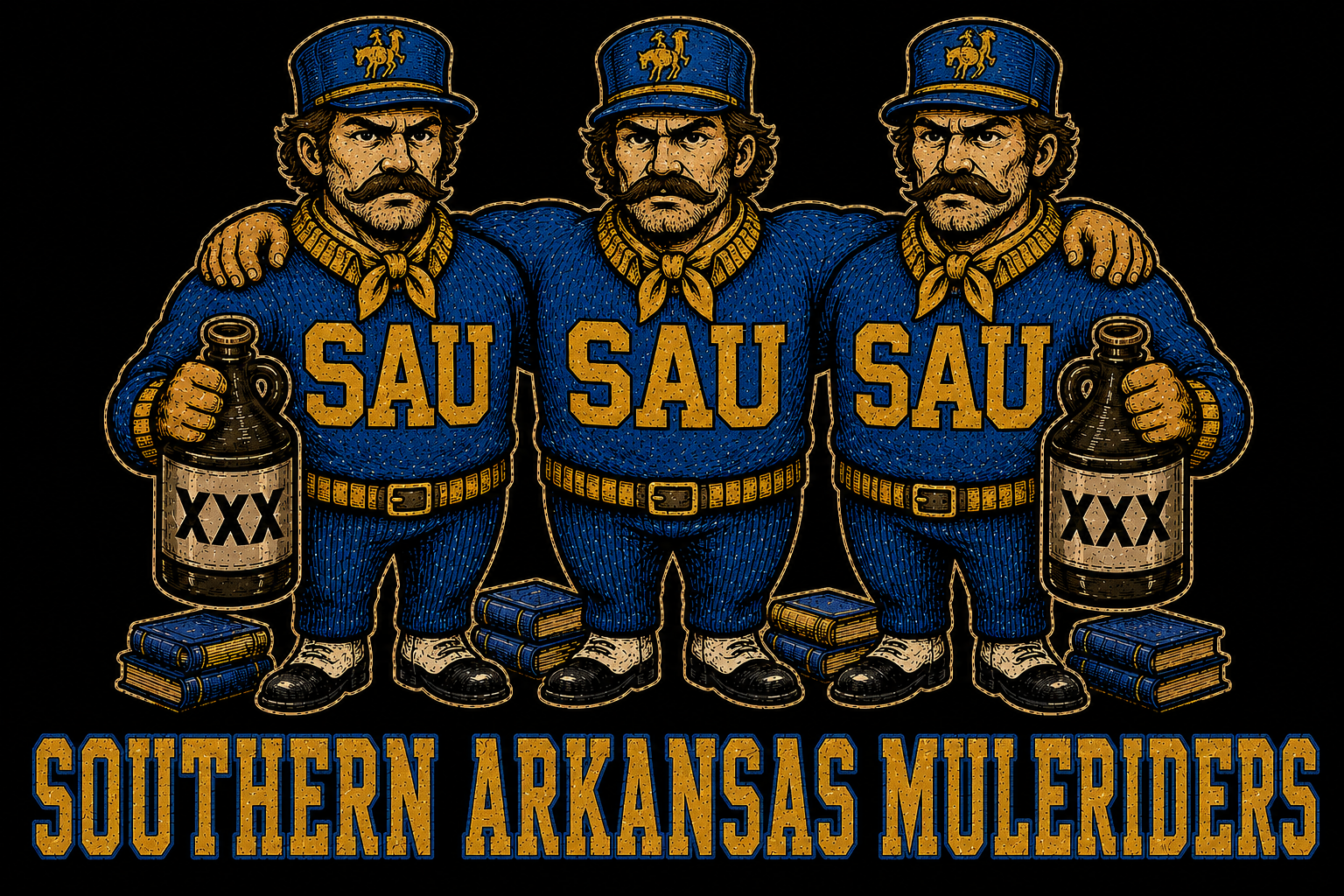 Southern Arkansas Mauler Trio Graphic Wall Art
