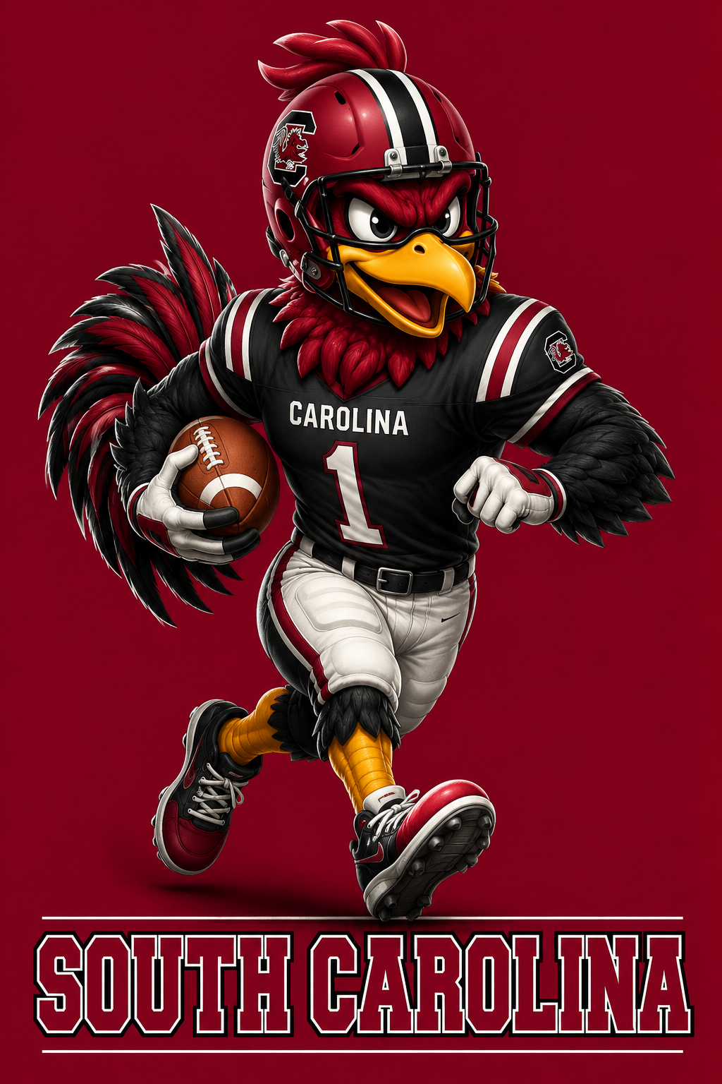 South Carolina Gamecock Football Mascot Wall Art