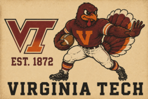 Virginia Tech Turkey Football Wall Art Print