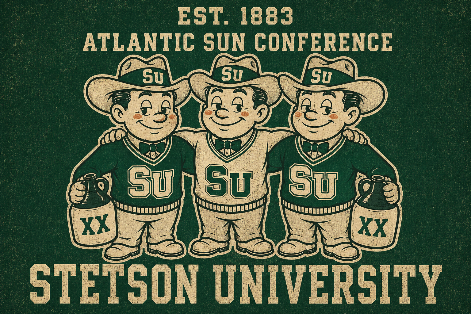 Stetson University Atlantic Sun Conference Vintage-Style Wall Art