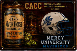 Mercy University Mavericks CAC Beer-Themed Wall Sign