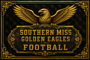 Southern Miss Golden Eagles Football Vintage-Style Wall Art