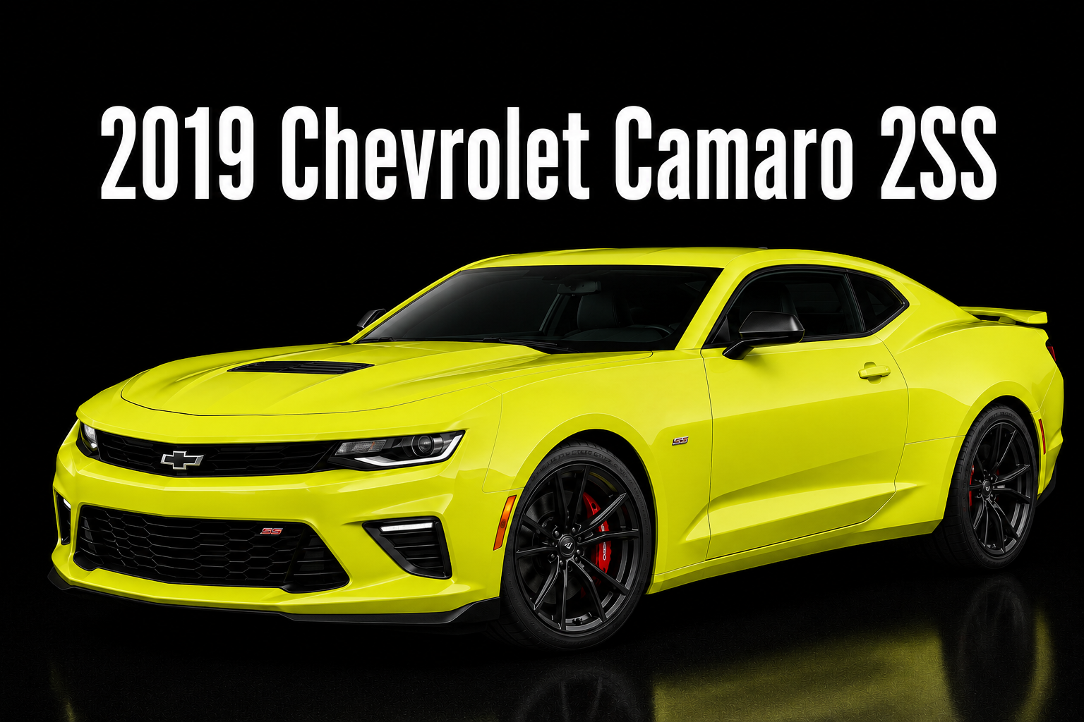 2019 Chevrolet Camaro 2SS Yellow Sports Car Wall Art