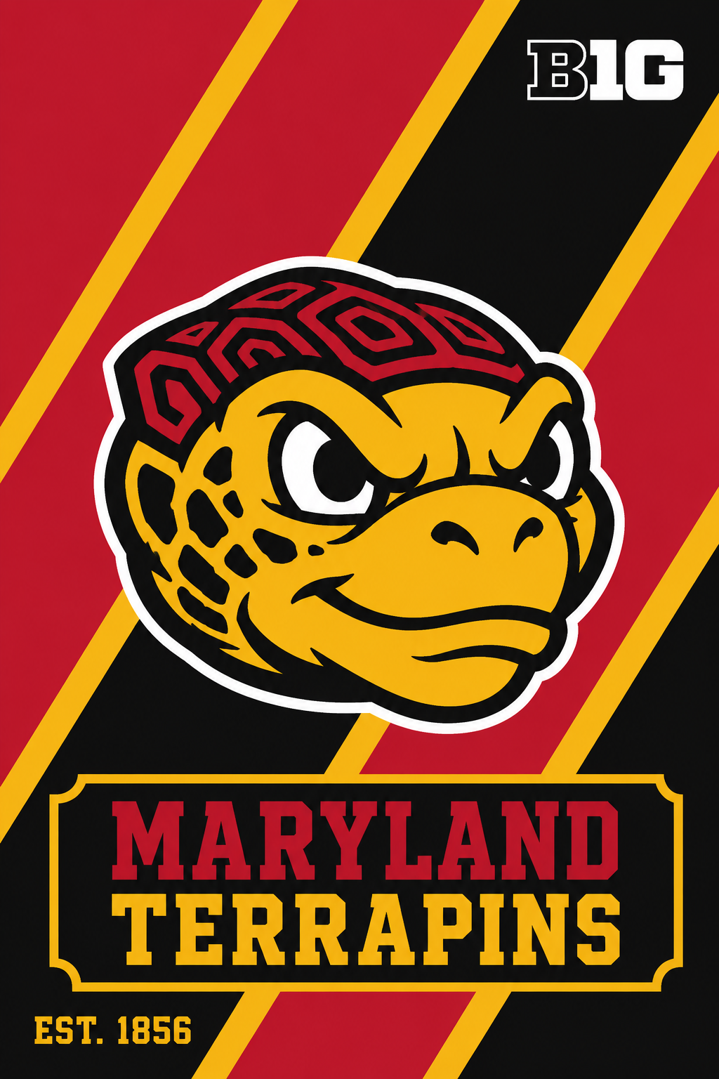 Maryland Terrapins Big Mascot Graphic Wall Art