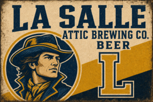 La Salle Attic Brewing Co. Vintage-Style Beer Sign