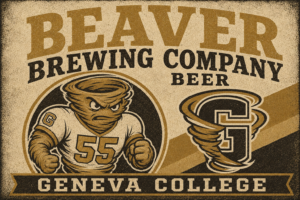 Geneva College Beaver Brewing Company Vintage-Style Wall Art