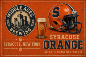 Syracuse Orange Football and Brewing Vintage-Style Wall Art
