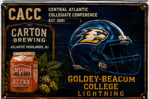 CACC Goldey-Beacom College Lightning Beer-Themed Metal Sign