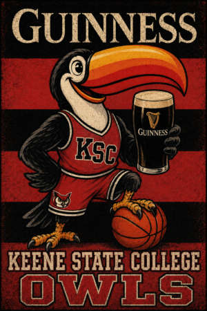Guinness Keene State College Owls Basketball Wall Art
