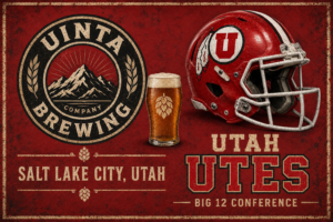 Utah Utes Brewing Vintage-Style Printed Wall Art