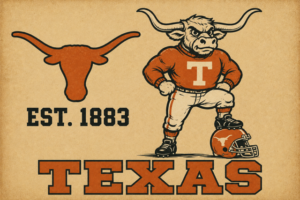 Vintage-Style Texas Longhorn Wall Art Design