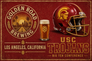 Golden Road Brewing USC Trojans Vintage-Style Wall Art