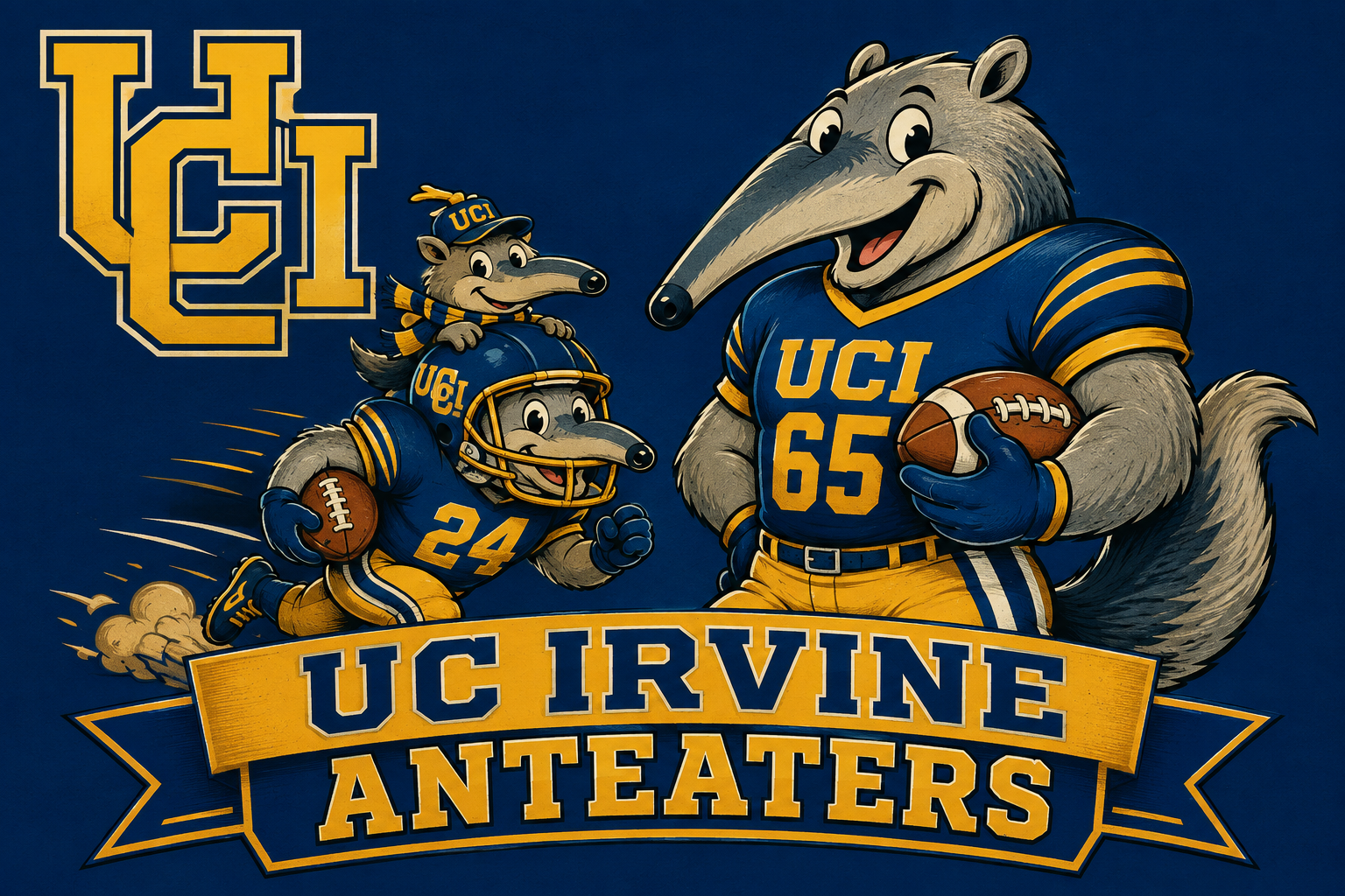 UC Irvine Anteaters Football Mascot Graphic Wall Art