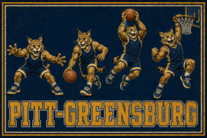Pitt-Greensburg Wildcats Basketball Graphic Wall Art