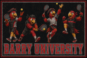 Barry University Tennis Birds Vintage-Style Wall Art