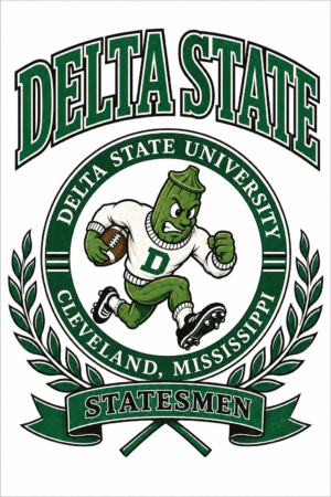Delta State Statesmen Football Mascot Wall Art Print