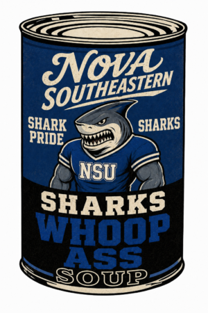 Nova Southeastern Sharks Whoop Ass Soup Can Wall Art