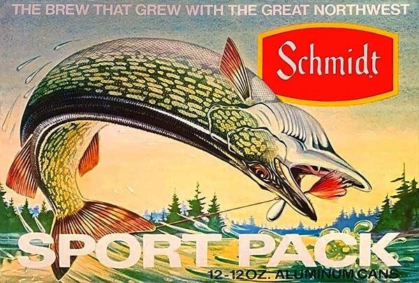 Schmidt Sport Pack Fish and Northwest Beer Advertisement Wall Art
