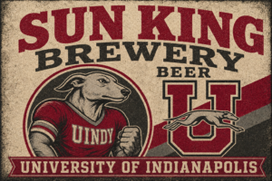 Indianapolis Greyhound U Indy Distressed Graphic Wall Art