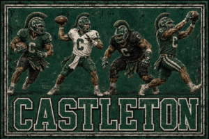 Castleton Football-Themed Vintage-Style Wall Art