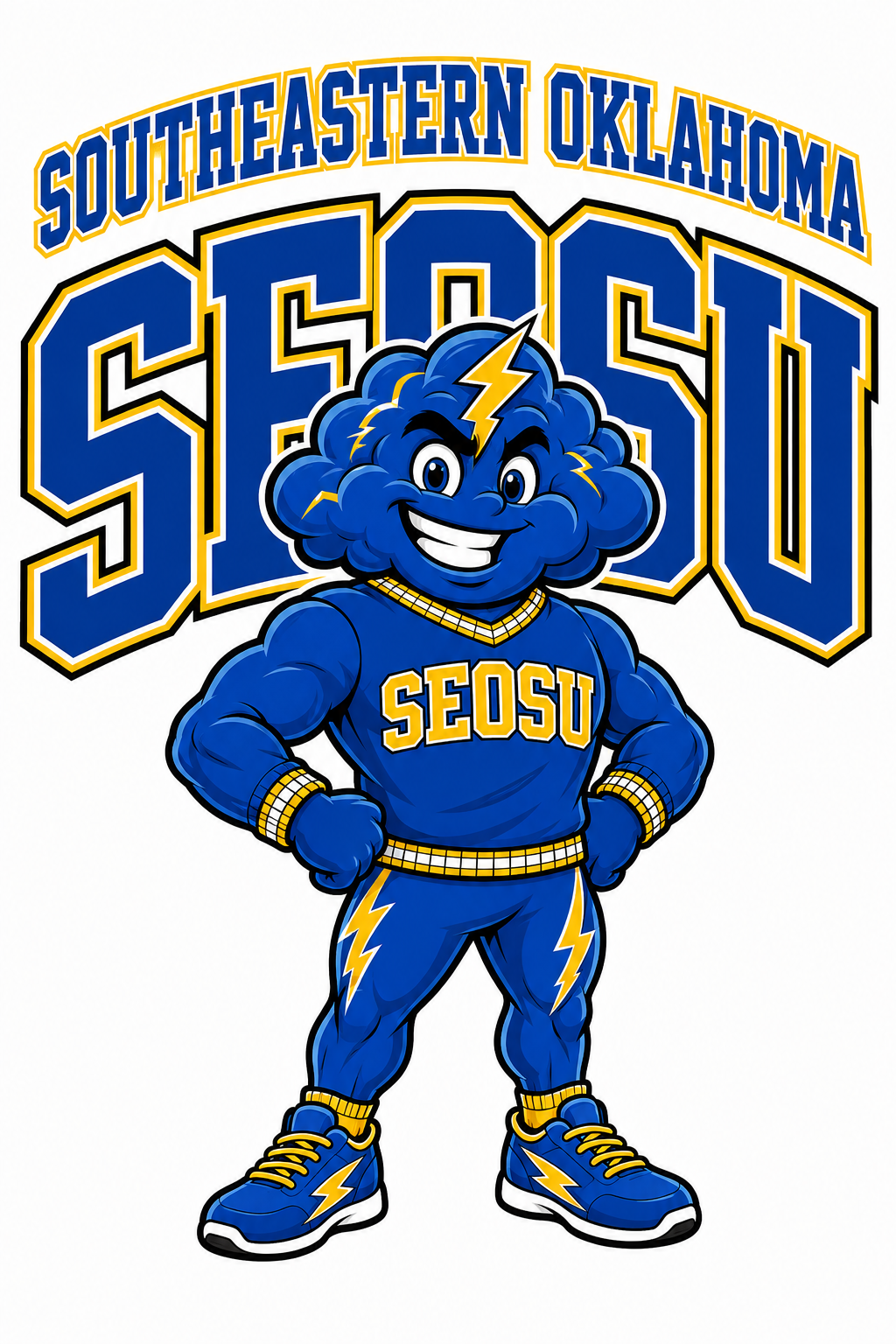 Southeastern Oklahoma SEOSU Storm Mascot Graphic