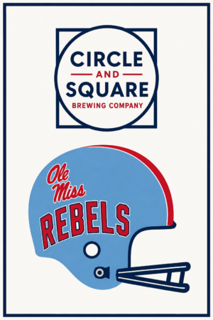 Circle and Square Ole Miss Rebels Helmet Wall Art Print