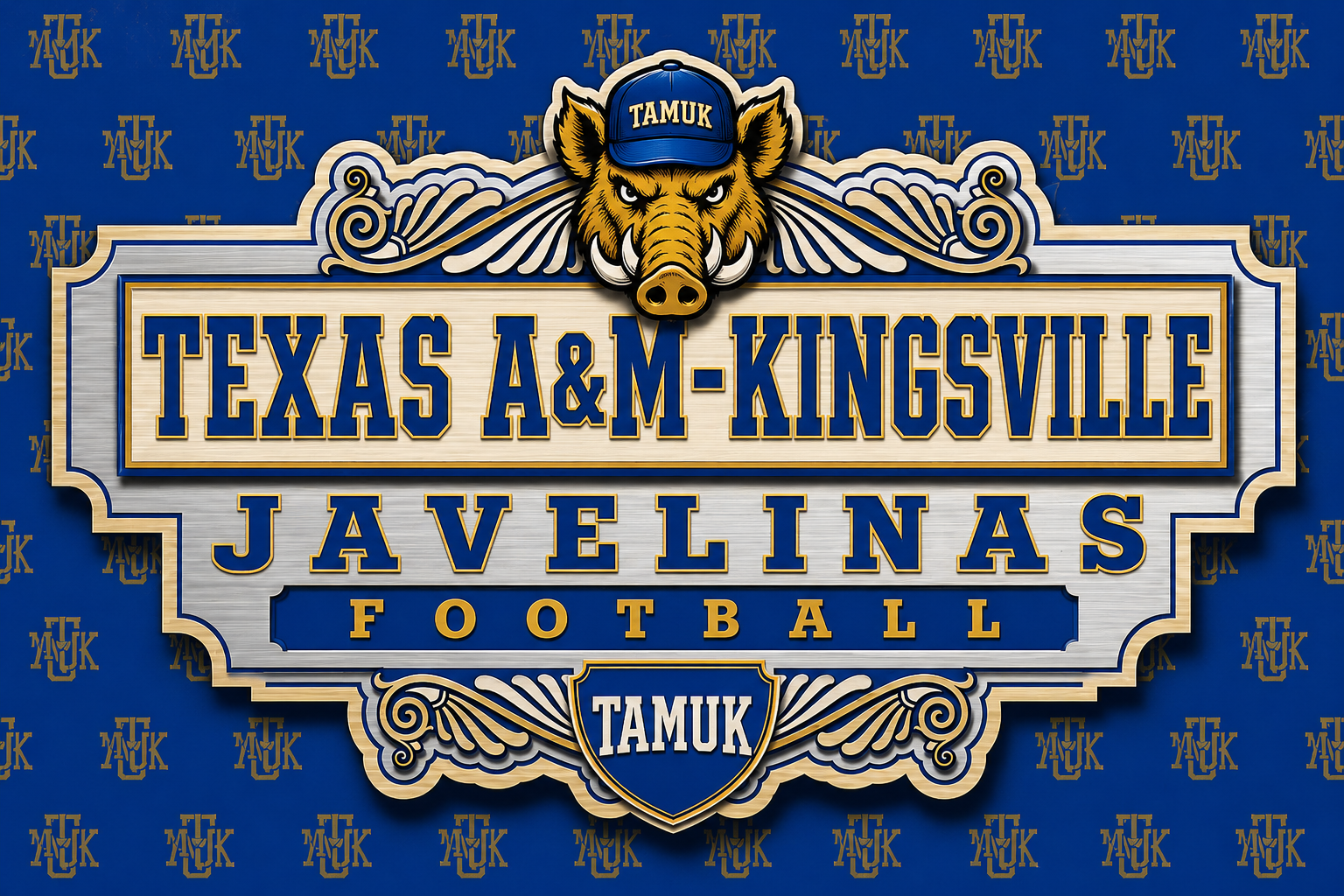Texas A&M-Kingsville Javelinas Football Decorative Sign