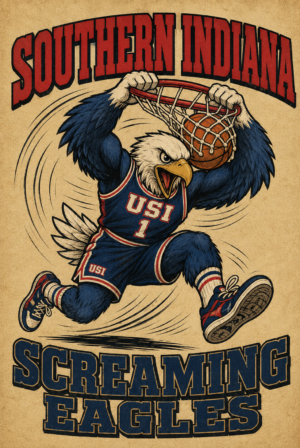 Southern Indiana Screaming Eagles Eagle Basketball Graphic