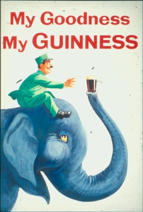My Goodness My Guinness Elephant Vintage-Style Wall Art
