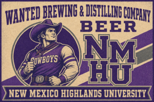 New Mexico Highlands University Cowboy Beer Wall Art