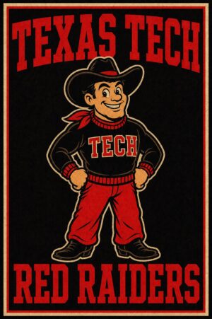 Texas Tech Red Raiders Mascot Wall Art