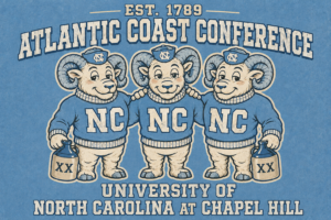 Atlantic Coast Conference Three Ram Mascot Graphic
