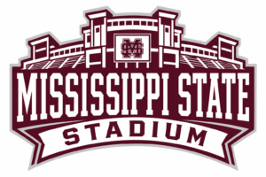 Mississippi State Stadium Maroon and White Wall Art