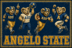 Angelo State Rams Football Vintage-Style Wall Art