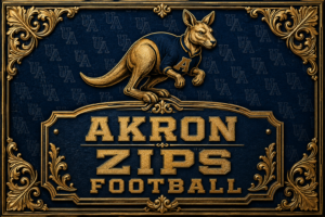Akron Zips Football Kangaroo Decorative Wall Art
