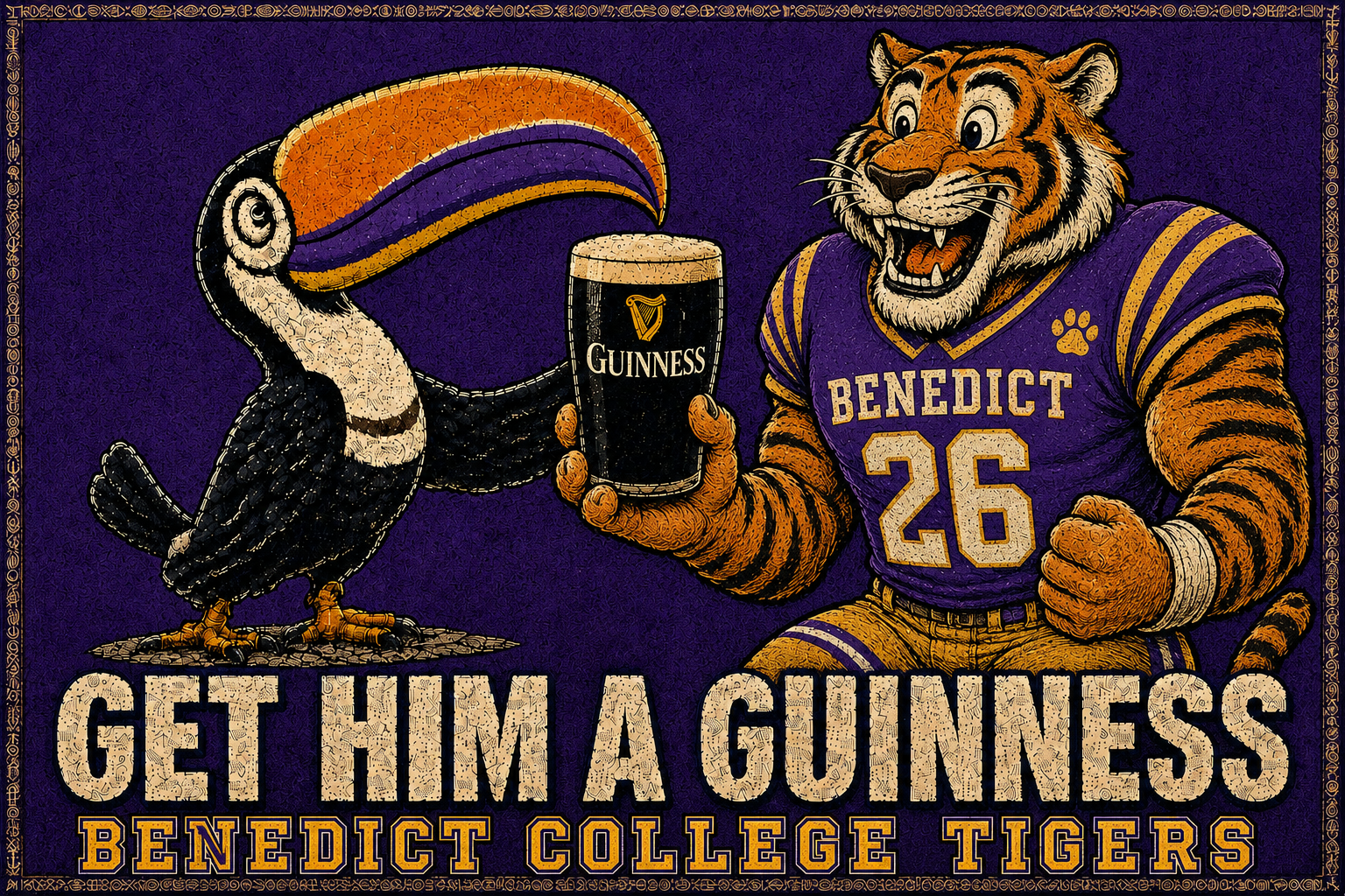 Benedict College Tigers Get Him a Guinness Wall Art
