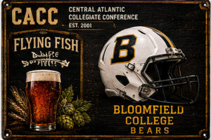 CACC Bloomfield College Bears Football Vintage-Style Metal Sign