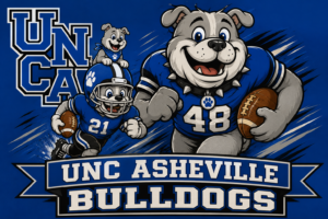 UNC Asheville Bulldogs Football Bulldog Artwork