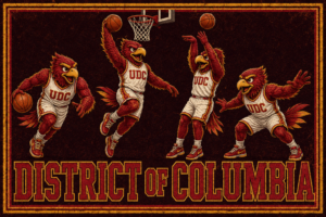 District of Columbia Eagle Basketball Graphic Wall Art