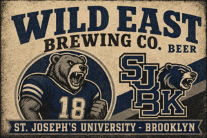 Wild East Brewing Co. Bear University Vintage-Style Wall Art