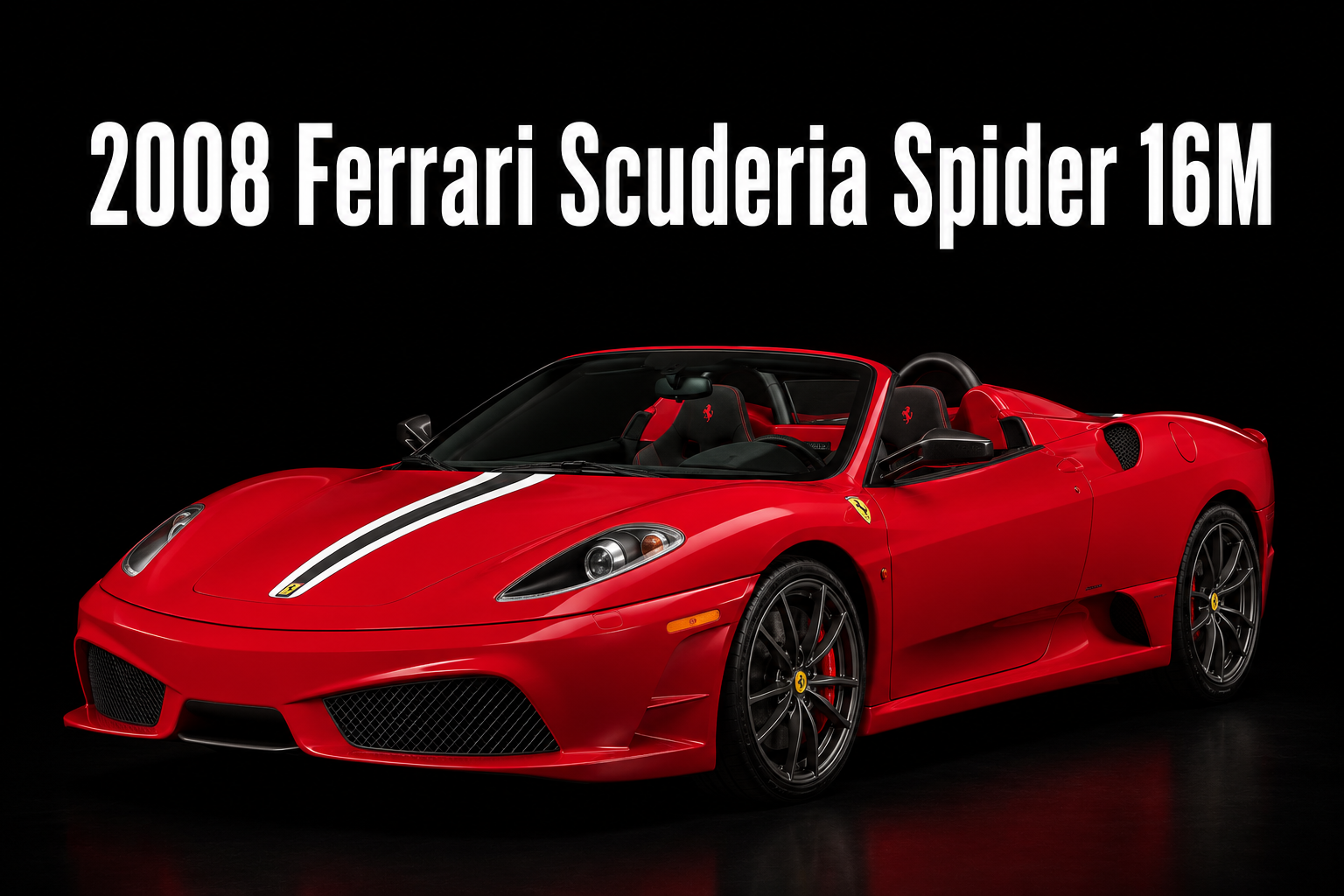 2008 Ferrari Scuderia Spider 16M Red Sports Car Wall Art