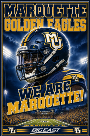 Marquette Golden Eagles Football Stadium Poster