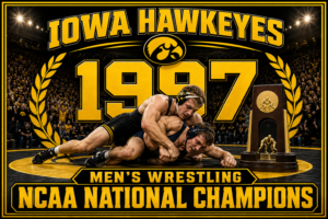 Iowa Hawkeyes 1987 Wrestling Champions Wall Art