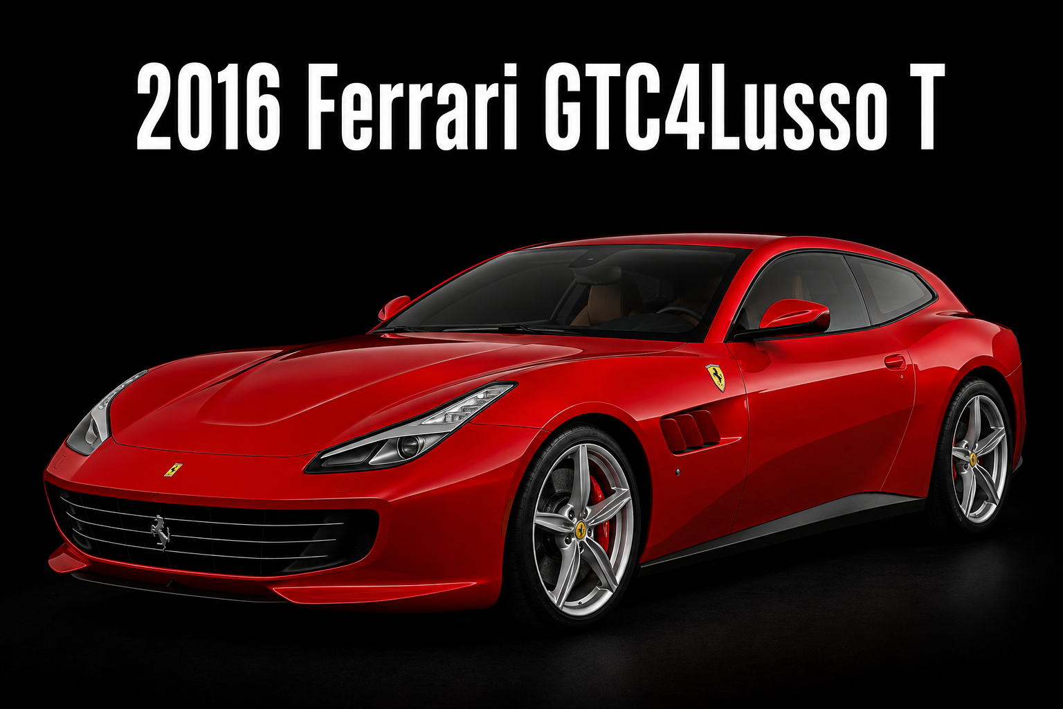 2016 Ferrari GTC4Lusso T Red Sports Car Wall Art