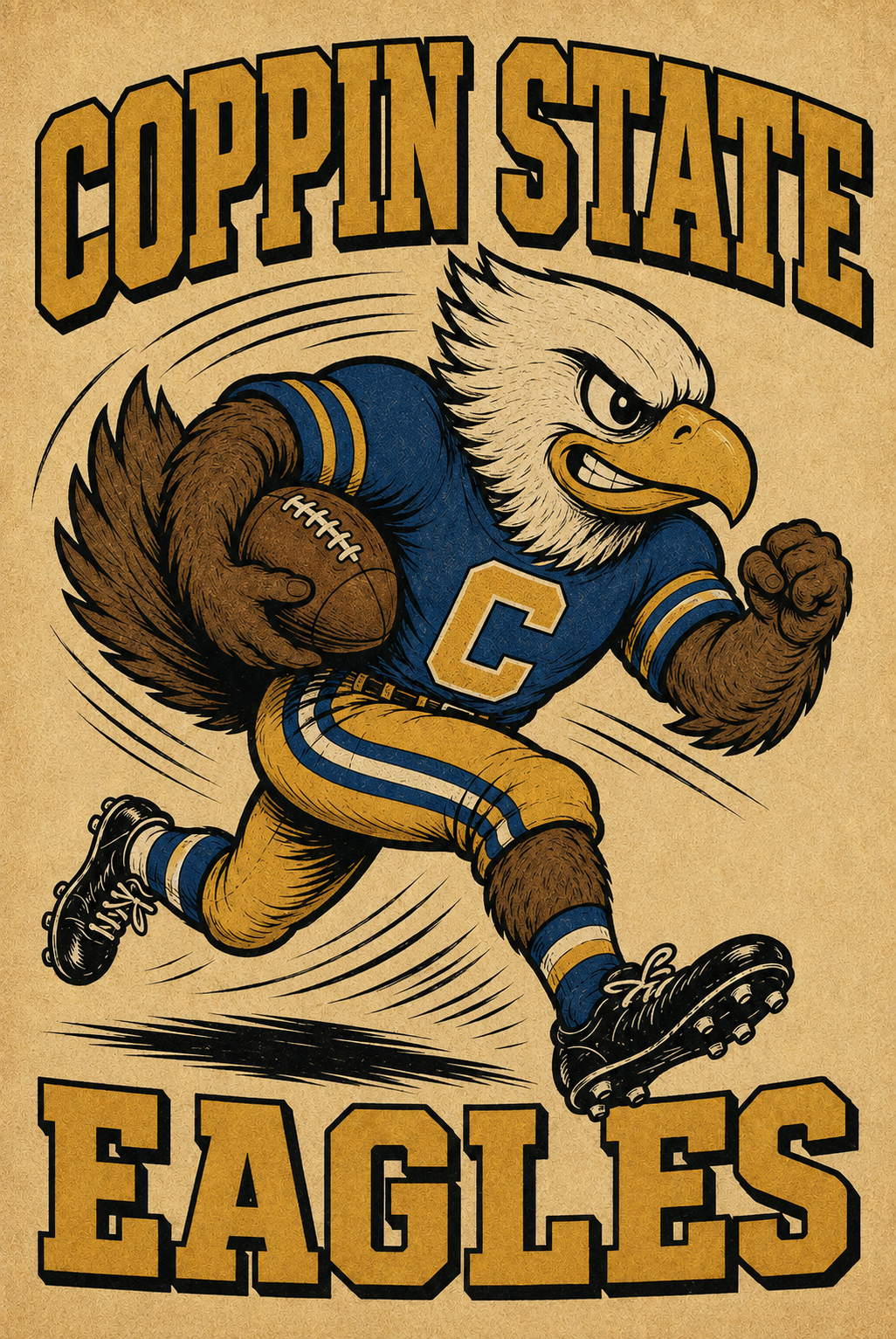 Coppin State Eagles Eagle Football Graphic Print