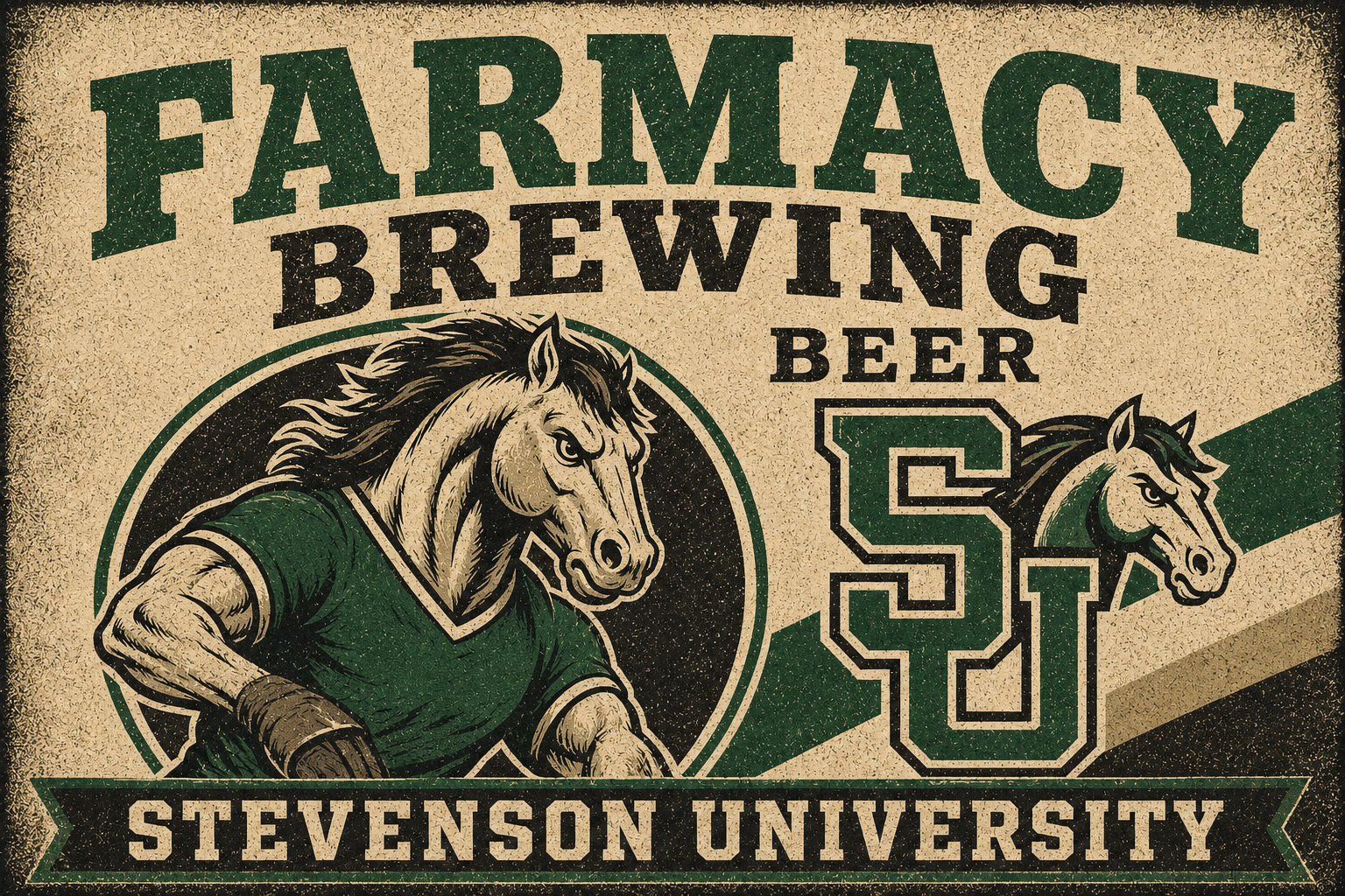 Farmacy Brewing Beer Stevenson University Horse Wall Art