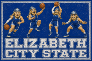 Elizabeth City State Viking Basketball Graphic Wall Art