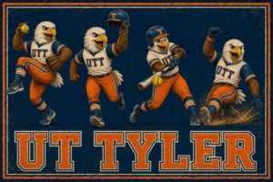 UT Tyler Eagles Baseball Vintage-Style Wall Art